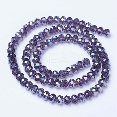 Electroplate Glass Beads Strands EGLA-A044-T8mm-B15-1