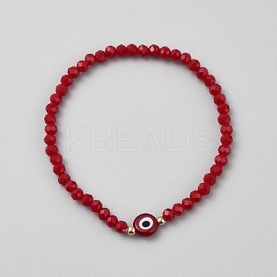 Acrylic Beaded Stretch Bracelets for Women BJEW-WH0001-14A-1