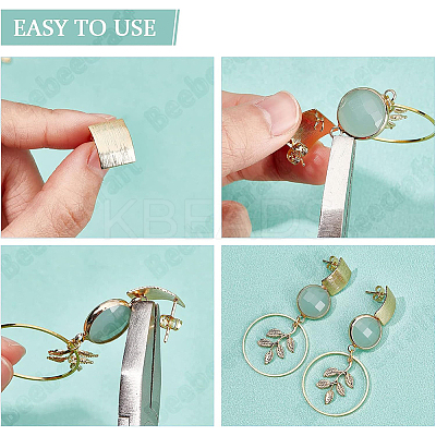 16Pcs 4 Style Brass Stud Earring Findings KK-BBC0003-30-1