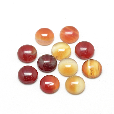 Natural Agate Cabochons G-R416-10mm-12-1