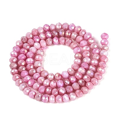 Anti-Tarnish Dyed Rondelle Glass Beads Strands LS-EGLA-T021-3mm-17-14-1