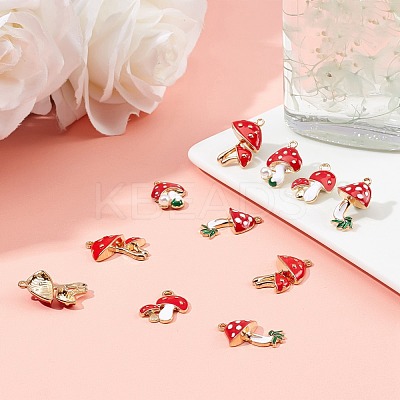 24Pcs 4 Styles Alloy Enamel Pendants ENAM-SC0002-17-1