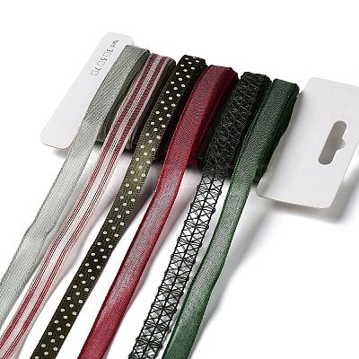 18 Yards 6 Styles Polyester Ribbon SRIB-C001-G02-1