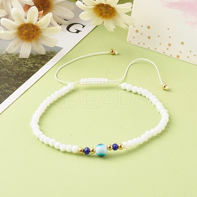Adjustable Nylon Thread Braided Bead Bracelets Set BJEW-JB06440-1
