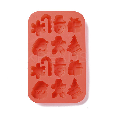 Christmas Theme Candy Cane/Snowman/Snowflake Cake Decoration Food Grade Silicone Molds LS-DIY-E067-05-1