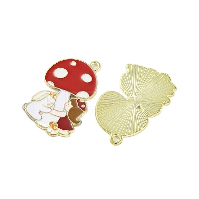 Golden Plated Alloy Enamel Pendants ENAM-Z017-09G-03-1