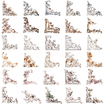 6 Sets 6 Colors Corncer Themes Paper Stickers DIY-SP0005-61-1