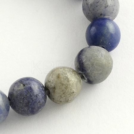 Round Dyed & Heated Natural Blue Aventurine Beads Strands LS-G-R254-10mm-1
