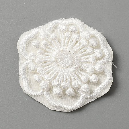 Computerized Embroidery Lace Self Adhesive/Sew on Patches DIY-WH0410-49I-1