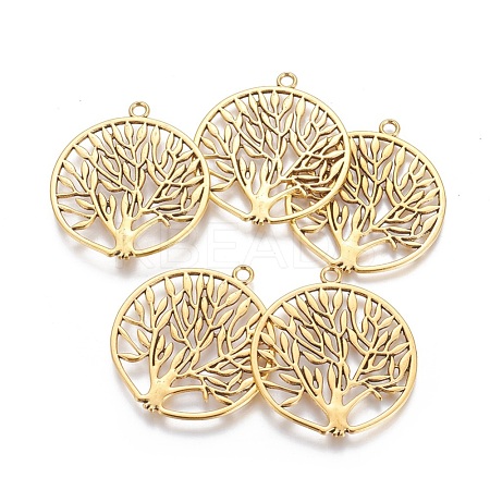 Tibetan Style Zinc Alloy Pendants TIBEP-EA11591YKG-AG-FF-1