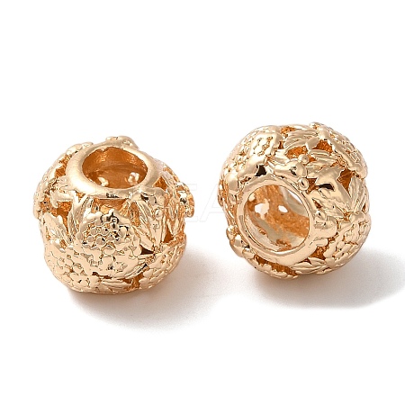 Rack Plating Alloy European Beads PALLOY-S189-04G-1