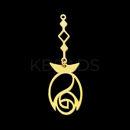 201 Stainless Steel Big Pendants STAS-S105-LA363-2-1