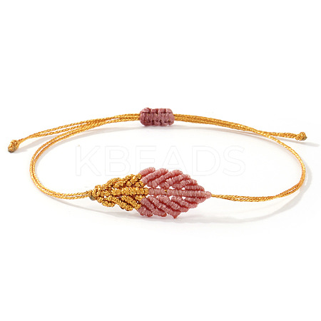 Handmade Waxed Cord Braided Bracelets for Women WF3570-3-1