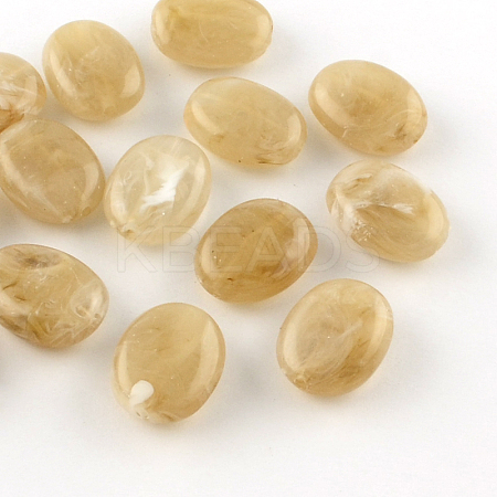 Oval Imitation Gemstone Acrylic Beads OACR-R047-25-1