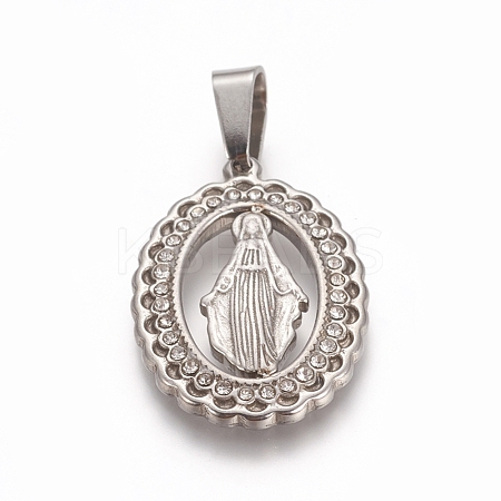 Religion Theme 304 Stainless Steel Pendants STAS-I131-18B-P-1