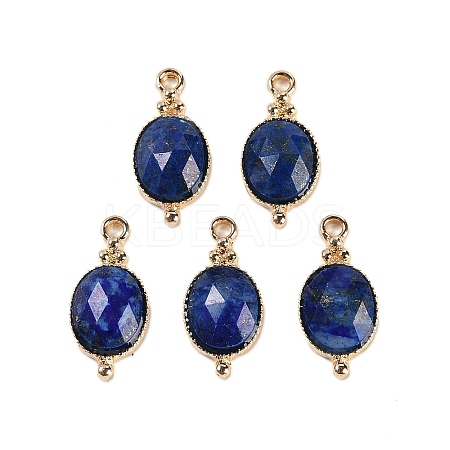 Natural Lapis Lazuli Faceted Pendans KK-L218-003G-07-1