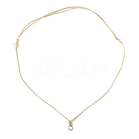 Adjustable Polyester Cord Necklace Making AJEW-JB01379-01-1