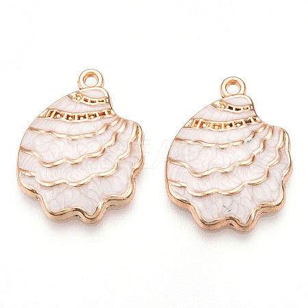 Rack Plating Alloy Enamel Pendant ENAM-Q449-12G-04-1