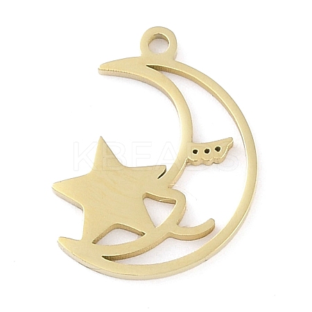 Ion Plating(IP) 304 Stainless Steel Pendants STAS-P366-76G-1