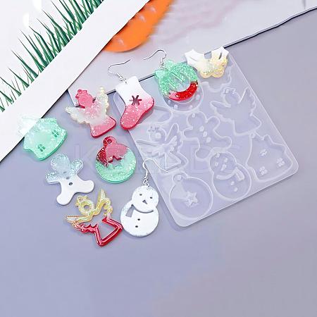 Christmas Pendants DIY Silicone Mold DIY-K073-19D-1