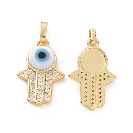 Brass Micro Pave Cubic Zirconia Pendants ZIRC-F136-02G-05-1