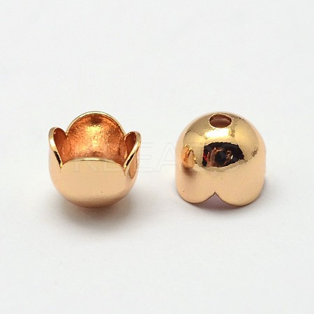 Flower Grade AAA Brass Bead Caps LS-KK-O093-16-NR-1