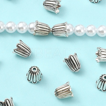 50Pcs Tibetan Style Alloy Bead Caps TIBEB-YW0001-34-1