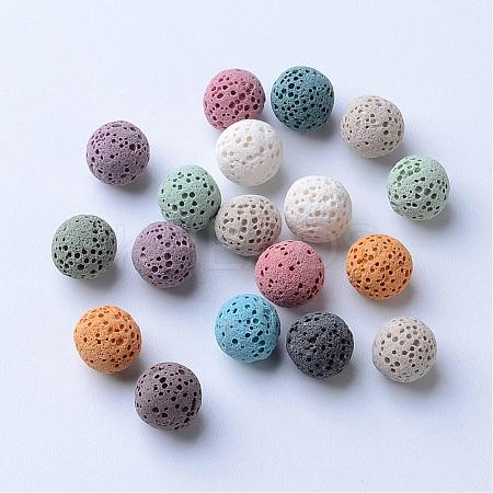 Unwaxed Natural Lava Rock Beads G-F325-8mm-M-1