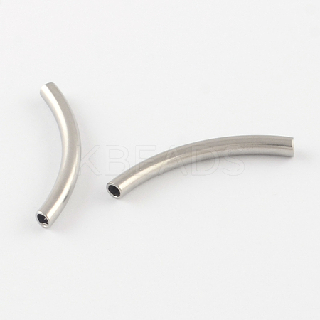 Tarnish Resistant 304 Stainless Steel Tube Beads STAS-R065-49-1