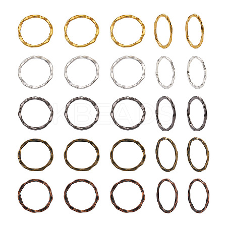 Craftdady 250Pcs 5 Colors Alloy Linking Rings FIND-CD0001-11-1