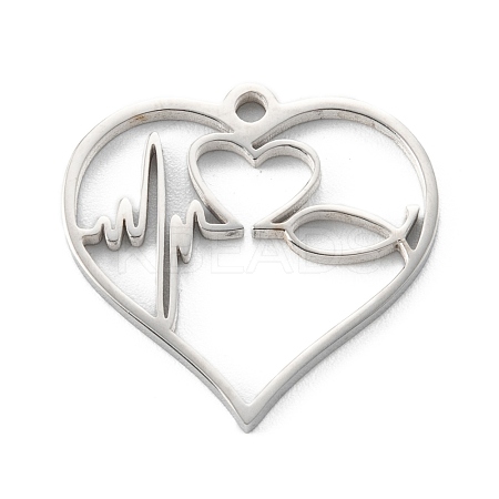 Non-Tarnish 304 Stainless Steel Pendants STAS-G251-08P-1
