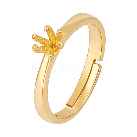 1Pc 925 Sterling Silver Adjustable Rings STER-BC0002-41G-1