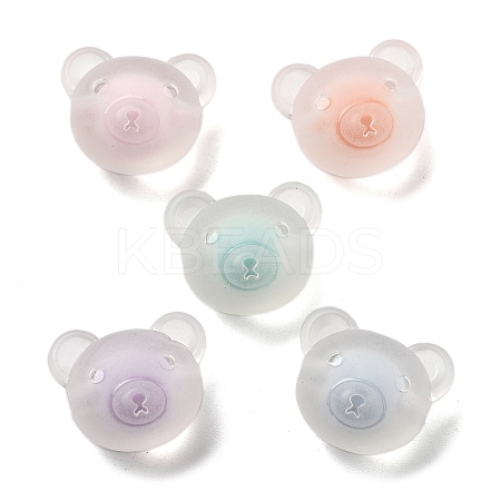Frosted Transparent Acrylic Beads OACR-A032-19-1