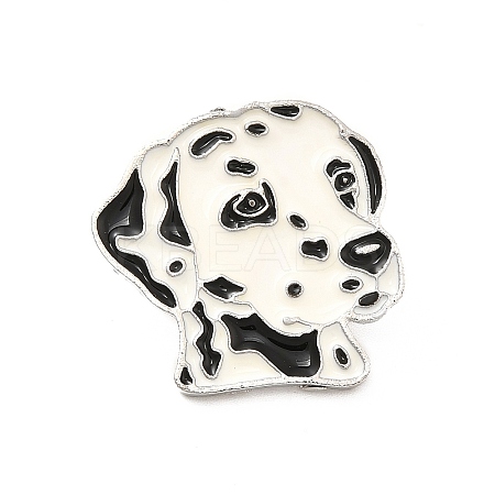 Dog Enamel Pin with Brass Butterfly Clutches JEWB-A006-04A-1