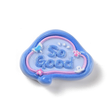 Cloud Cartoon Word So Good Opaque Resin Decoden Cabochons RESI-R447-02F-1
