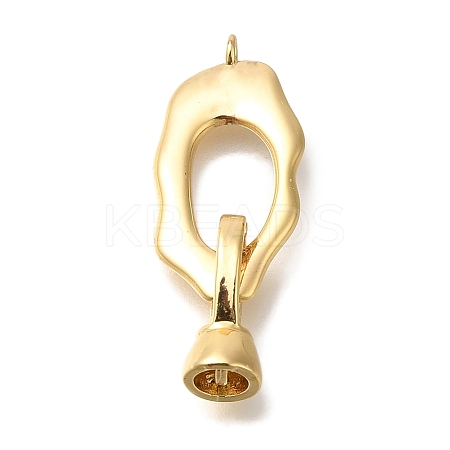 Brass Fold Over Clasps KK-K389-007G-1