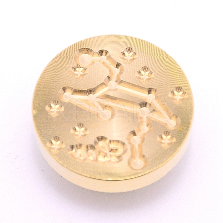 Brass Wax Sealing Stamp Head AJEW-TAC0026-01LG-05-1