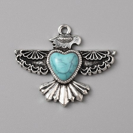 Synthetic Turquoise Pendants TURQ-WH0001-13-1