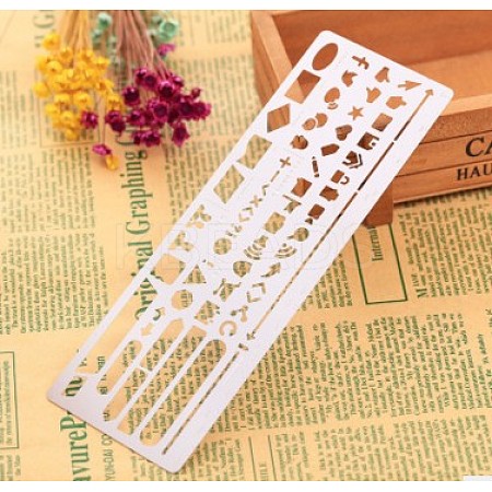 Stainless Steel Drawing Stencil DIY-WH0005-F-1