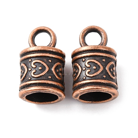 Tibetan Style Alloy Cord Ends TIBE-090-R-NR-1