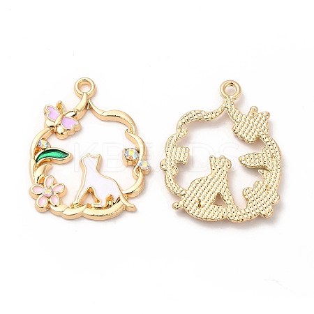 Alloy Enamel Pendants ENAM-C005-27G-01-1