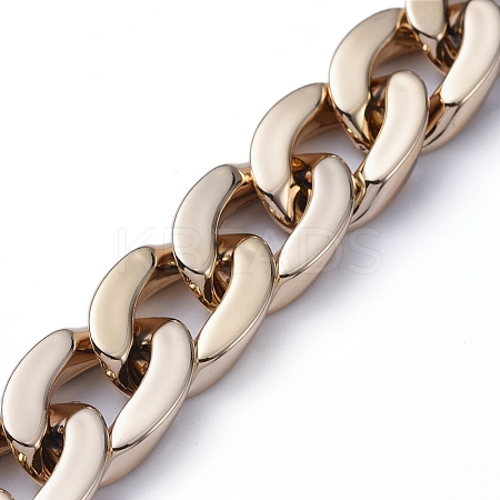 Handmade CCB Plastic Curb Chains AJEW-JB00633-1