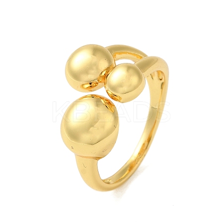 Brass Open Cuff Rings for Women RJEW-A048-05G-1