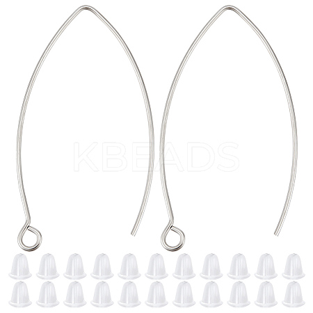200Pcs 316 Surgical Stainless Steel Earring Hooks STAS-BBC0006-25-1