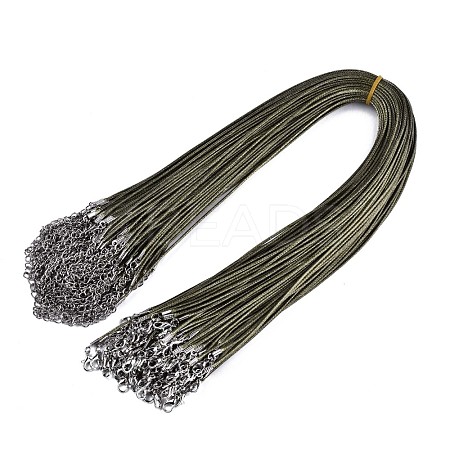 Waxed Cotton Cord Necklace Making MAK-S034-020-1