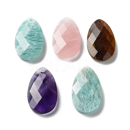 Natural Mixed Stone Pendants G-G069-04-1