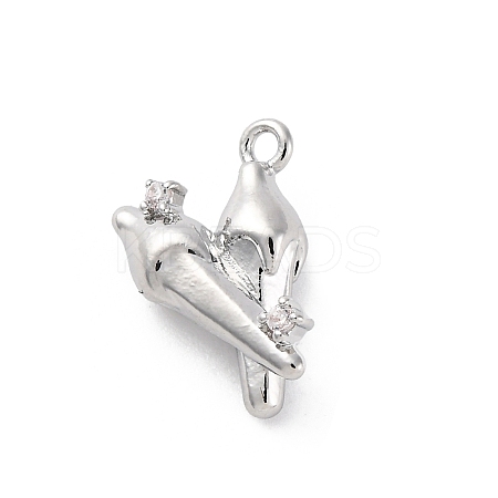 Brass Rhinestone Pendants KK-E793-12P-1