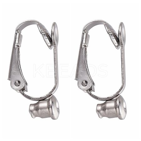 Tarnish Resistant 304 Stainless Steel Clip-on Earring Converters Findings STAS-O110-20P-1
