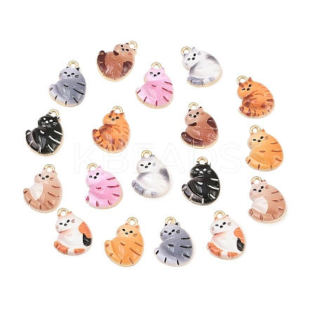 Alloy Enamel Pendants FIND-C090-05G-1
