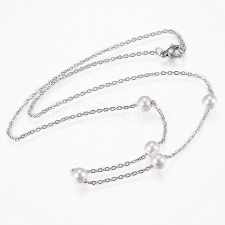 304 Stainless Steel Pendant Necklaces X-NJEW-G305-01P-1